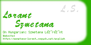 lorant szmetana business card